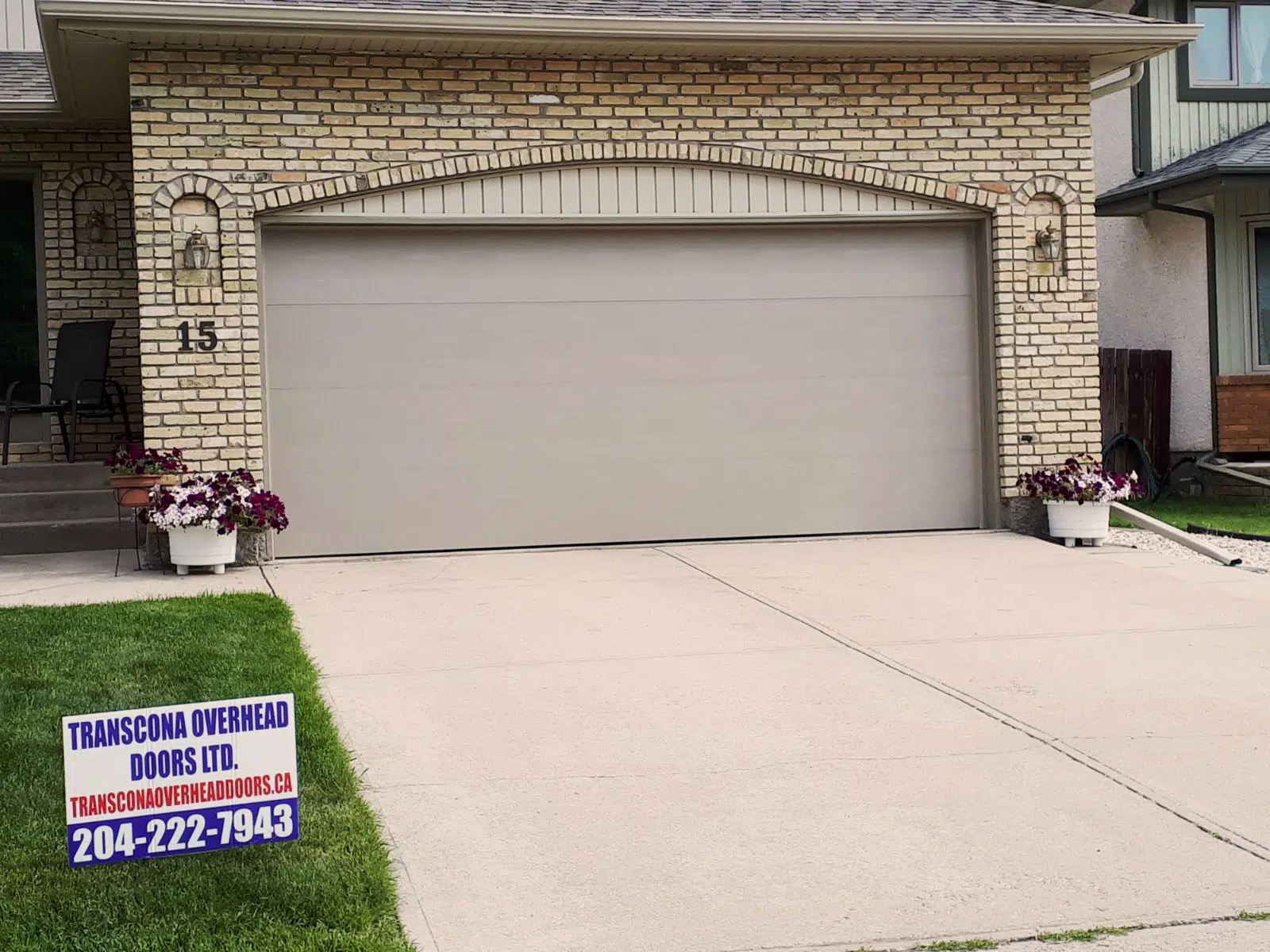 Overhead door installation in Winnipeg